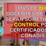 Más de 800 docentes de Puno serán sometidos a control por certificado de Conadis